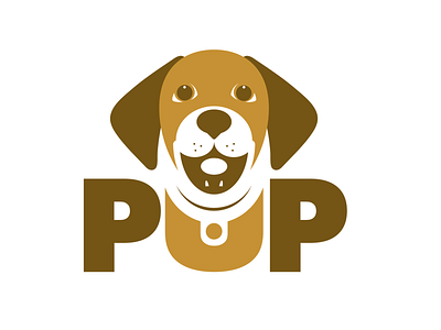 PUP Logo branding dog logo logo negative space puppy