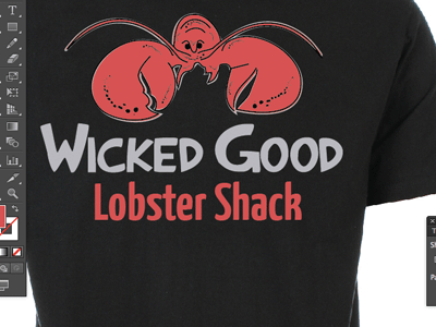 Lobster Shack lobster logos t shirt