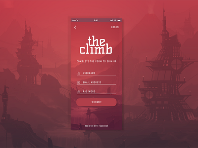 The Climb - Sign Up app branding clean design flat logo minimal ui