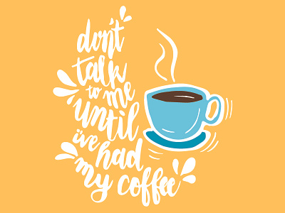 Coffee art coffee digital digital art graphic design handlettering illustration lettering typography
