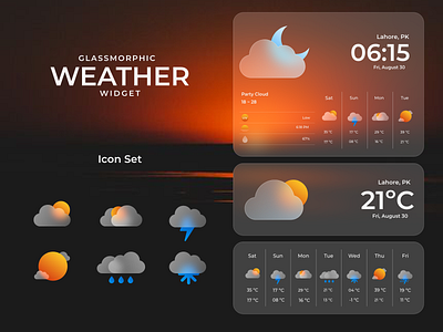 Glassmorphic Weather Widget