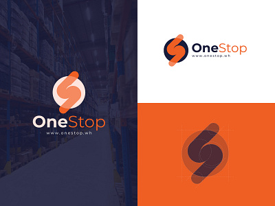 OneStop WareHouse - LogaMark app appdesign branding creative design e commerce flat graphic design home icon ideas illustration inspiration logo logo design minimalist ui ux vector warehouse