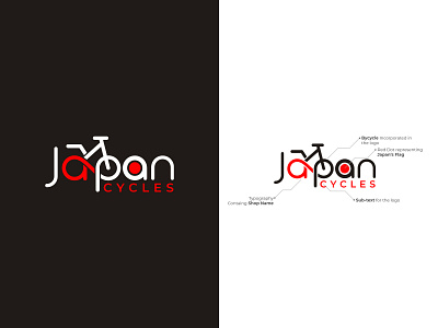 Japan Cycles - Logo Design bicycle branding creative cycle design flat graphic design illustration logo logo design minimalist tire typography tyre ui ux vector