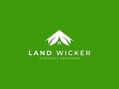 Land Wicker - Logo Design branding creative design flat graphic design handmade home homeware houseware illustration leaf logo logo design minimalist realstate typography ui ux vector