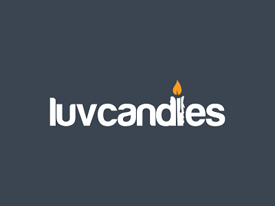 Luvcandles - Typogrpahy branding candels candle candlelight creative design fire flat graphic design illustration logo logo design minimalist typography ui ux vector