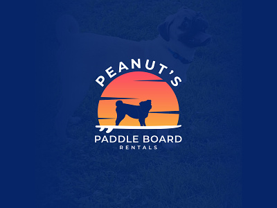 Peanut’s Paddle Board Rentals - Logo Mark boarding brand branding creative design dog flat graphic design illustration logo logo design minimalist paddle rentals typography ui ux vector