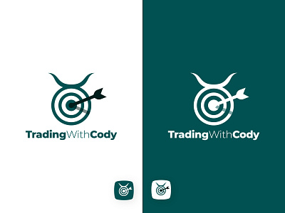 Trading with Cody - Logo Design blog branding bull creative design forex fx graphic design illustration investment logo logo design market minimalist stock target typography ui ux vector