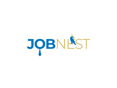 Job Nest - Logo Design branding creative design flat graphic design hunting illustration job jobs logo logo design minimalist portal seek seeking typography ui ux vector