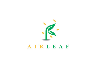 AirLeaf - Logo Design air branding creative design float flow graphic design green ideas illustration indea inspirations leaf logo logo design typography ui ux vector