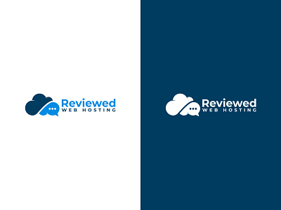 Reviewed Web Hosting - Logo Design blog branding cloud design graphic design hosting illustration logo logo design message review reviewed reviews typography ui ux vector web website