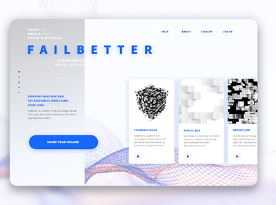 FailBetter app branding design logo typography ui ux web webdesign website