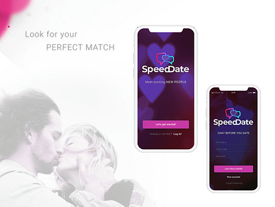 Speed Date is a calendar app for Dating ! branding design illustration illustrator logo typography ui ux web website