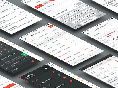 Autodealer App app auto dashboard dealer dealership flat interface ios7 iphone slider ux