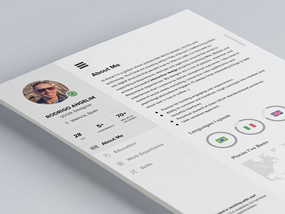 (PSD) Have you seen my new CV? a4 cv designer download flat free freebie photoshop psd resume ui ux