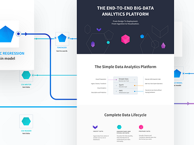 Simple Data Labs Landing Page analytics platform big data landing page saas spark ui ux visual data web design website