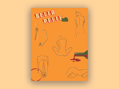 Bella Pelle Poster apple pen illustration ipad italian poster