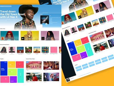 Music Streaming colorful design music music player streaming ui ux web