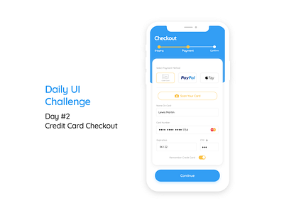 Credit Card Checkout checkout credit card checkout creditcard daily ui dailyui dailyuichallenge design ecommerce mobile payment shopping uidesign