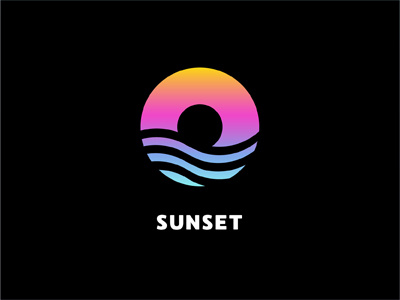 Logotype Sunset identity logo logotype sea sun sunset symbol