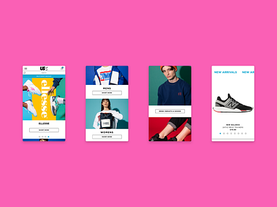 USC Mobile Homepage Redesign design digital ecommerce fashion lifestyle premium typography ui ux ux design uxui