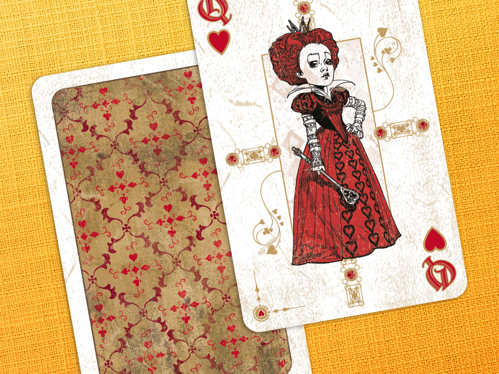Alice In Wonderland Playing Cards By Fabio Michelan Dribbble Dribbble