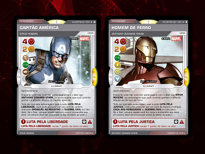 Marvel Trading Card Game avengers battle scenes captain america icon illustration iron man marvel product design trading card game vector