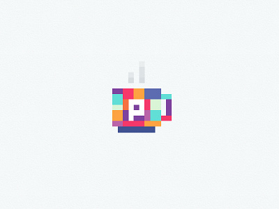 Pixels for Breakfast branding brandmark coffee colors developer digital logo logomark pixels web