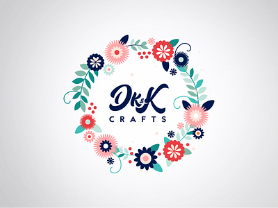 Logo for Dk&K. brand style guide branding design embroidery company embroidery design graphic design illustration logo ux vector