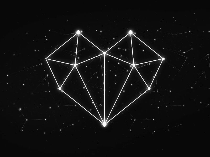 Constellation Diamond art background day design diamond graphics heart illustration night sky vector wallpaper