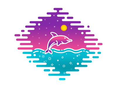 Fish Jumping in Sea