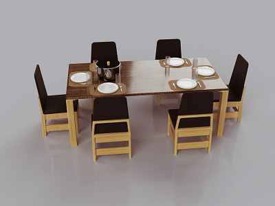 Ergonomic dining table and chair
