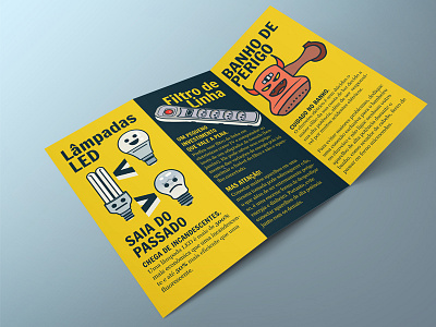 Electricity Awareness flyer folder graphic design illustration informative print