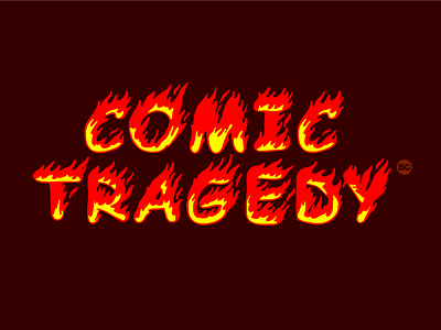 Comic Tragedy burning comic sans ms flame font party two colors typography
