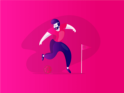 Dribbble 1st Shot 1st shot character debut dribbble graphic icon illustration target thank you vector