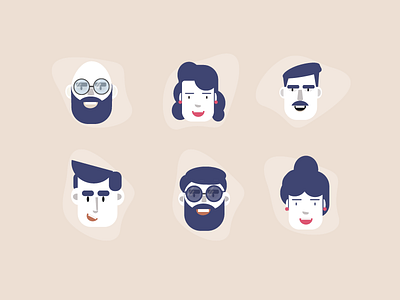 Characters faces character designing dribbble graphic deisgn illustration sketching target