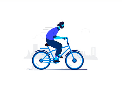 Cycling character cycling designing graphic deisgn illustration man sketching target town