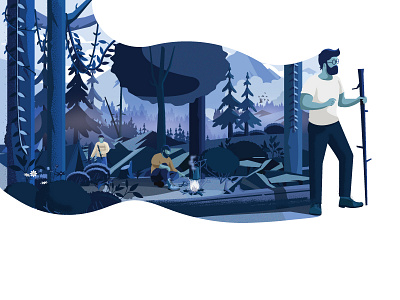 Collect moments with Nature not things campaign character designing dribbble graphic deisgn illustration landscape nature nature illustration tree