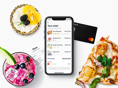 Split check app design food interface ios mobile order ui ux
