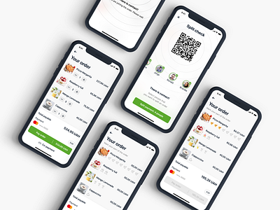 Split check app check design dish food food app interface ios mobile order qrcode restorant app restourant stlit ui ux