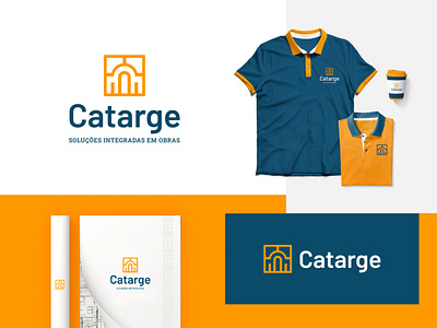 Catarge - Brand Identity architecture brand branding catarge catargena design engineering isologo logo minimalist orange typography visual identity
