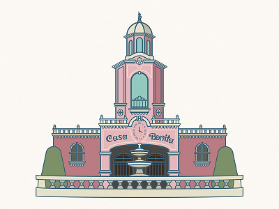 Casa Bonita Colorado design illustration vector