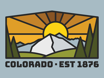 Colorado Est. 1876 branding design illustration logo vector