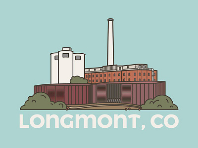 Longmont Sugar Mill design illustration vector