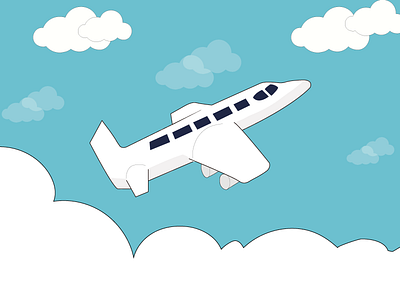 Airplane ai color design illustration vector