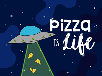Pizza is Life ai design illustration typography vector