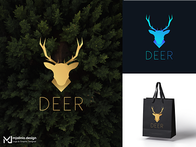 Deer logo Design art branding design graphic design illustration logo logo design