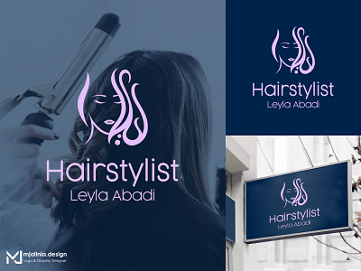 Logo Design for Hairstylist branding design graphic design hair hair salon illustration logo logo design mackup
