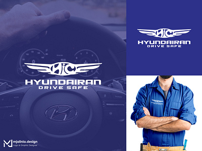 Logo design for Hyundairan branding design graphic design illustration logo logo design برند خودرو طراح طراح لوگو طراحی لوگو لوگو