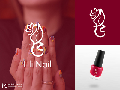 Logo Design for Eli Nail | Nail Artist | calligraphy art branding calligraphy design graphic design illustration logo logo design طراحی طراحی لوگو لوگو