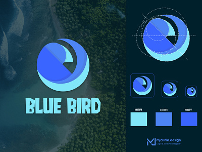 Blue Bird Logo Design art branding combo combo logo design graphic design illustration logo logo design طراحی طراحی لوگو طراحی گرافیک نشان نماد گرافیک